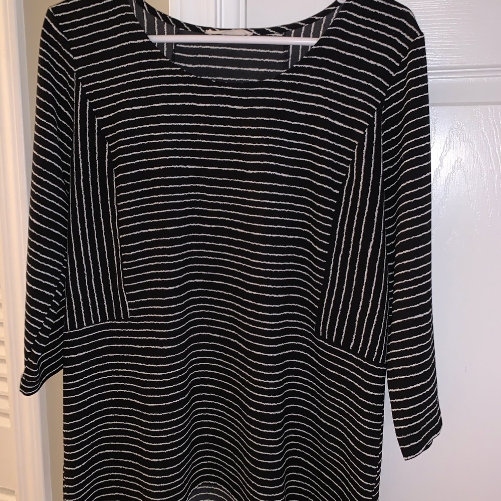 Black and white striped top